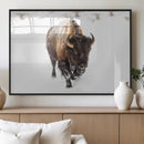 Bison Winter Wall Art Canvas Print For Farmhouse Decor by MyGreatCanvas | Canvas Wall Art Prints | Photo Prints & Wall Decor