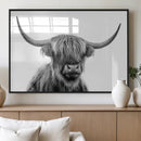 Scottish Highland Cow Cattle Art Print Wall Art Canvas Print by MyGreatCanvas | Canvas Wall Art Prints | Photo Prints & Wall Decor