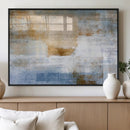 Blue Multi Panel Abstract Wall Art Canvas, Abstract Blue and
