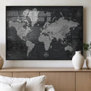 World Map Canvas Print – Detailed Map of the World Wall Art