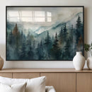 Serenity Forest Wall Art Canvas | Foggy Mountain Landscape