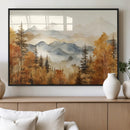 Golden Autumn Forest Wall Art Canvas | Mountain Landscape