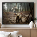 Jesus Lost Lamb Canvas Wall Art – Heartwarming Woodland by MyGreatCanvas | Canvas Wall Art Prints | Photo Prints & Wall Decor