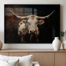 Texas Longhorn Wall Art | 3-Panel Large Texas Longhorn