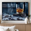 Whiskey Ice Wall Art Canvas Print