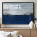 Navy Blue Abstract Wall Art Canvas Print
