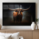 Abstract Texas Longhorn Wall Art Print | 3-Panel Large Texas