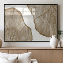 Rustic Brown Tree Ring Wall Art Canvas Print – Framed and