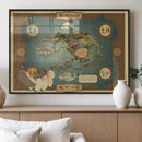 Avatar Wall Art: The Last Airbender Vintage Map - Wall Art