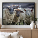 Charming Sheep Portrait Wall Art – Trio of Woolly Companions by MyGreatCanvas | Canvas Wall Art Prints | Photo Prints & Wall Decor