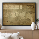 Vintage Game of Thrones Map Wall Art | Westeros and Essos