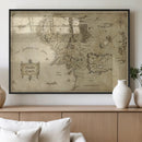 Vintage Middle Earth Map Wall Art Canvas – Lord of the Rings