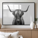 Highland Wall Art Canvas Print – Minimalist Black and White by MyGreatCanvas | Canvas Wall Art Prints | Photo Prints & Wall Decor