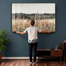 Rustic Field Landscape Wall Art Print, Giclee Canvas Wall