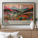 Yayoi Kusama Landscape Canvas Print, Vibrant Floral Mountain