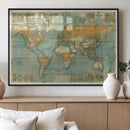 Push Pin World Map Canvas Print – Travel Tracker Wall Art
