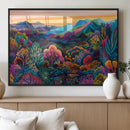 Colorful Abstract Landscape Wall Art Print Canvas - Vibrant