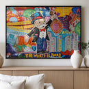 Pop Art Monopoly Man Canvas Wall Art Print - Bold and