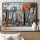 Abstract Winter Landscape Canvas Wall Art Print - Large