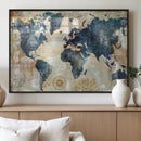 World Map Canvas Print – Framed Wall Art for Couples, by MyGreatCanvas | Canvas Wall Art Prints | Photo Prints & Wall Decor