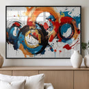 Abstract Wall Art, Rings Wall Art Canvas Print