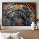 Abstract Tree Ring Wall Art Canvas Print – Colorful Framed