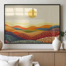 YAYOI KUSAMA Colorful Dot Art Landscape Canvas - Framed