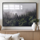 Misty Forest Wall Art | Foggy Forest Canvas Print | Large