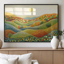 YAYOI KUSAMA Colorful Dot Art Landscape Canvas - Framed
