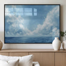 Abstract Ocean Print Artwork- Serene Blue Ocean Canvas Wall