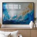 Blue Abstract Print - Dynamic Ocean-Inspired Canvas Wall Art