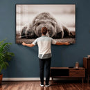 Grizzly Bear Wall Art Print - Bear Canvas Wall Art - Rustic