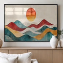 Southwest Mountain Wall Art Canvas Print – Boho Triptych