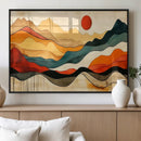 Mid Century Wall Art Print  - Abstract Woodland Print -