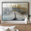 Golden and Silver Tree Wall Art – Framed Elegant Leaves by MyGreatCanvas | Canvas Wall Art Prints | Photo Prints & Wall Decor