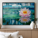 Lotus Flower Wall Art Canvas Print, Water Lily Large Wall