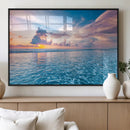 Ocean Sunset Canvas Wall Art Print – Tranquil Seascape