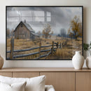 Rustic Autumn Farmhouse Wall Art Canvas Print – Serene