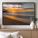 Sunset Wall Art Print - Stunning Beach Sunset Canvas Artwork