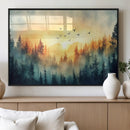 Abstract Forest Wall Art Print- Serene Nature Canvas Print