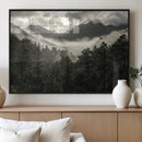 Moody Forest Wall Art – Framed Mountain Fog Canvas Artwork, by MyGreatCanvas | Canvas Wall Art Prints | Photo Prints & Wall Decor