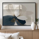Minimal Flower Wall Art Canvas Print – Framed Beige Bloom