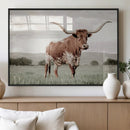 Texas Longhorn Wall Art – Framed Spotted Cattle Canvas by MyGreatCanvas | Canvas Wall Art Prints | Photo Prints & Wall Decor