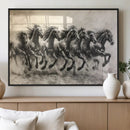 Running Horses Wall Art Canvas Print – Framed Monochrome by MyGreatCanvas | Canvas Wall Art Prints | Photo Prints & Wall Decor