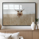Texas Longhorn Wall Art Canvas Print – Framed Lone Cattle by MyGreatCanvas | Canvas Wall Art Prints | Photo Prints & Wall Decor