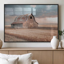 Rustic Barn Wall Art Canvas Print – Framed Wheat Field Scene by MyGreatCanvas | Canvas Wall Art Prints | Photo Prints & Wall Decor