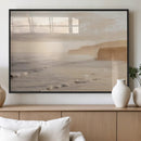 Misty Coastal Wall Art Canvas Print – Framed Golden Sunset by MyGreatCanvas | Canvas Wall Art Prints | Photo Prints & Wall Decor