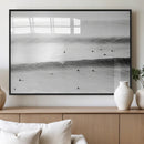 Black White Ocean Wall Art Canvas Print – Framed Coastal by MyGreatCanvas | Canvas Wall Art Prints | Photo Prints & Wall Decor