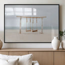 Beach Swing Wall Art Canvas Print – Framed Quiet Beach Art by MyGreatCanvas | Canvas Wall Art Prints | Photo Prints & Wall Decor