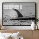 Black White Surfboard Wall Art Canvas Print – Framed by MyGreatCanvas | Canvas Wall Art Prints | Photo Prints & Wall Decor